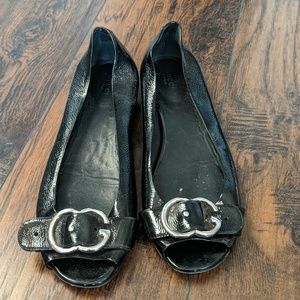 Gucci open toe ballet flats